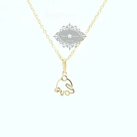 10k Yellow Gold Cubic Zirconia Love Pendant