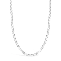 Sterling Silver 4.5mm Cuban Link 24" Chain Necklace 142106