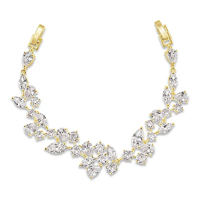 Bridal Gold Cubic Zirconia Bracelet 143590