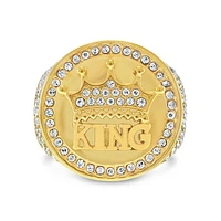 Men's Stainless Steel King Gold Ring 145049