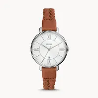 Fossil Jacqueline Three-Hand Date Brown Eco Leather Watch 147071
