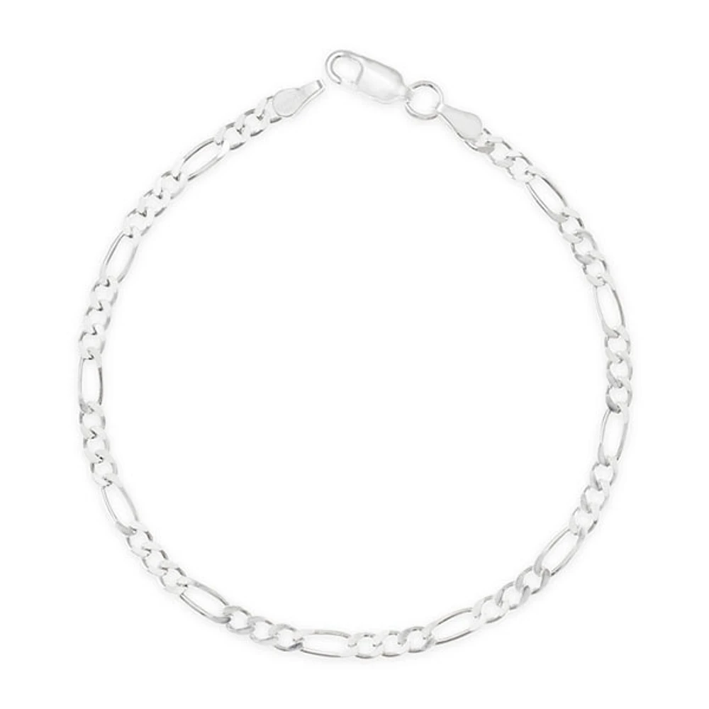 Sterling Silver 2.9mm Figaro 7" Inches Bracelet 144377