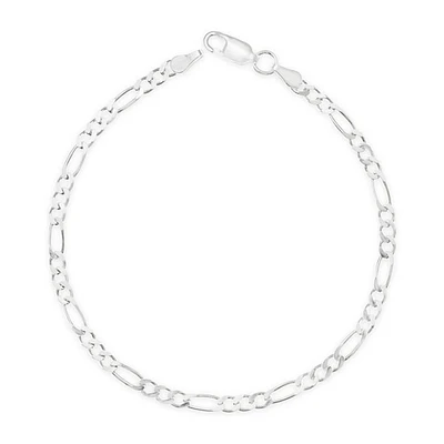 Sterling Silver 2.9mm Figaro 7" Inches Bracelet 144377