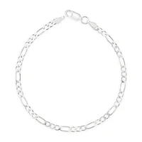 Sterling Silver 2.9mm Figaro 7" Inches Bracelet 144377