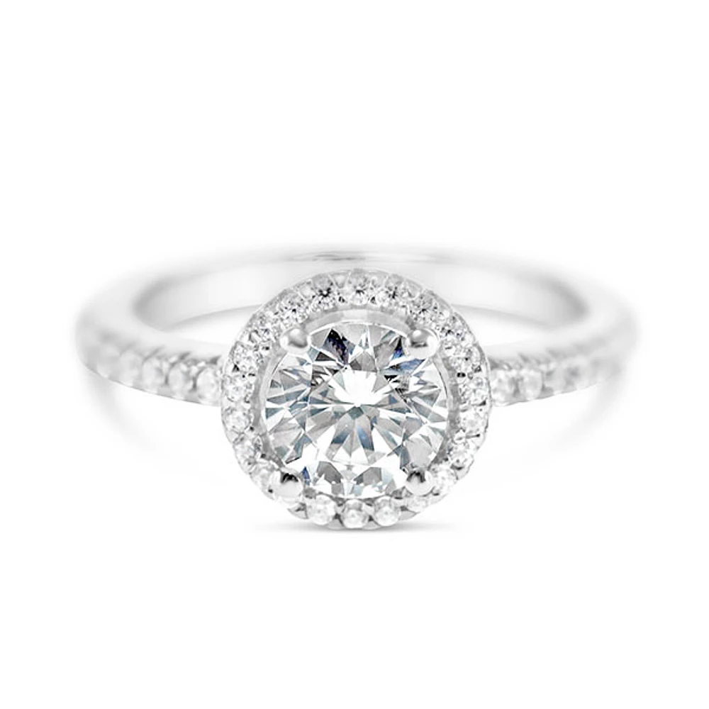 Sterling Silver Cubic Zirconia Round Ring 150246