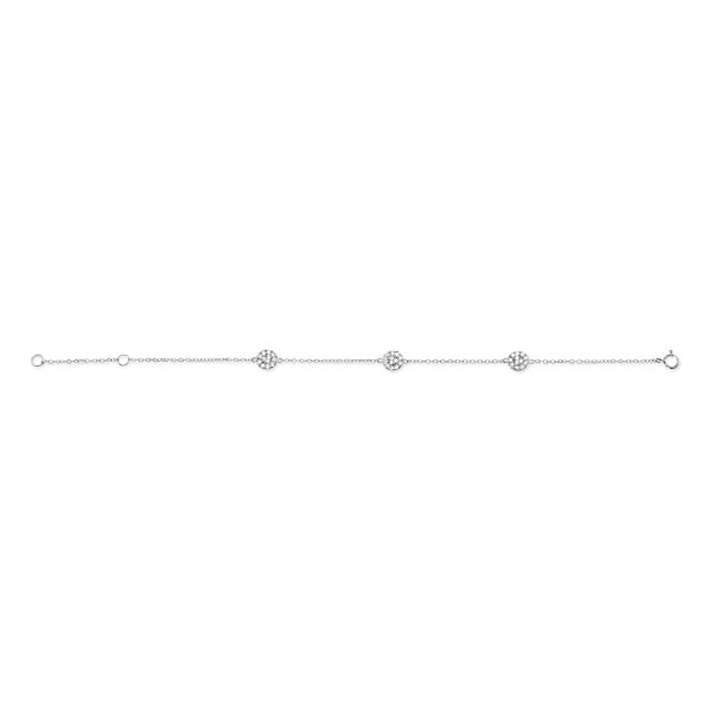 Sterling Silver Cubic Zirconia Bracelet 125354
