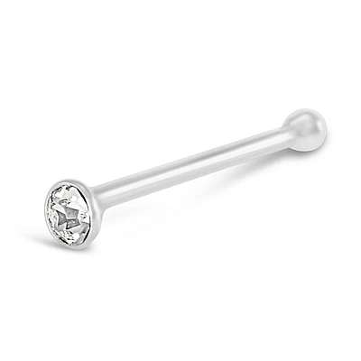 Sterling Silver Crystal 1.5mm Ball End Nose Stud 142908