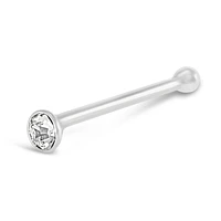 Sterling Silver Crystal 1.5mm Ball End Nose Stud 142908