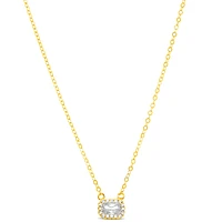 Gold Plated Sterling Silver Cubic Zirconia Necklace