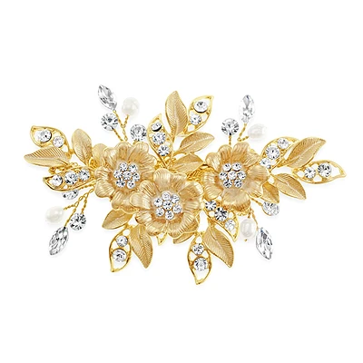 Bridal Flower Wire Gold Hairclip 152409