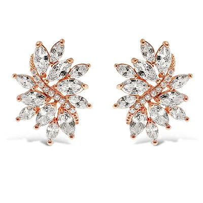 Rose Gold Cubic Zirconia Stud Earrings 142890