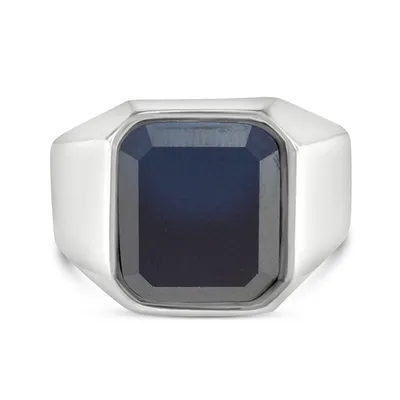 Men's Stainless Steel Cubic Zirconia Ring 143056S