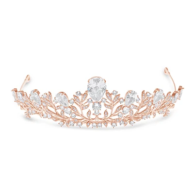 Bridal Rosegold Cubic Zirconia Tiara