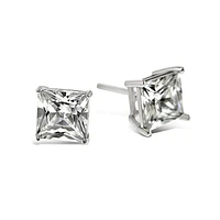 Sterling Silver Cubic Zirconia Square 3mm Studs 9001470
