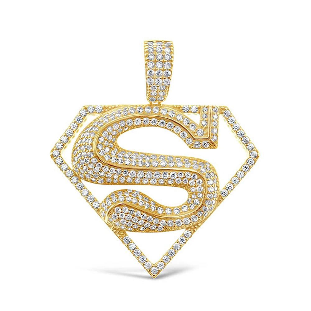 Gold Plated Sterling Silver Cubic Zirconia Pendant 142550