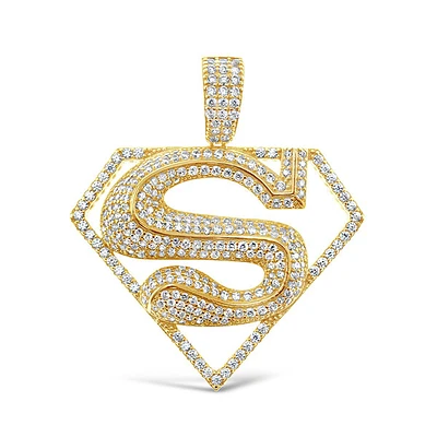 Gold Plated Sterling Silver Cubic Zirconia Pendant 142550