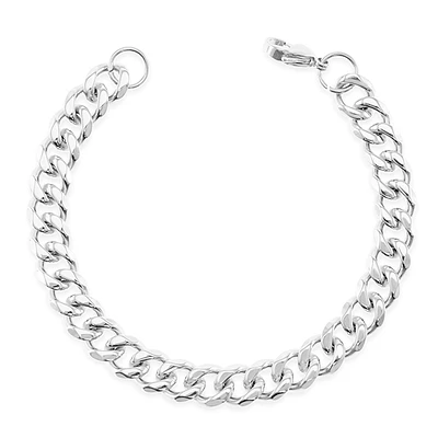 Stainless Steel Silver 9mm Cuban Link Bracelet 152987