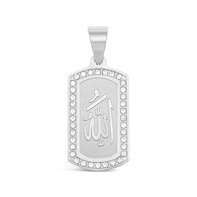 Stainless Steel Allah Crystal Pendant 150678