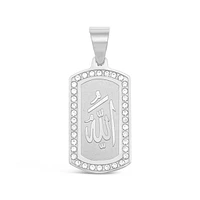 Stainless Steel Allah Crystal Pendant 150678