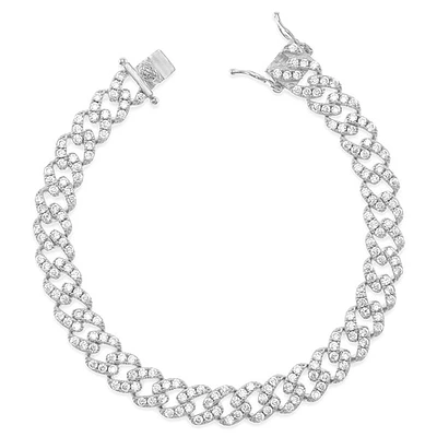 Fashion Cubic Zirconia Cuban Link 8" Inches Bracelet 143072
