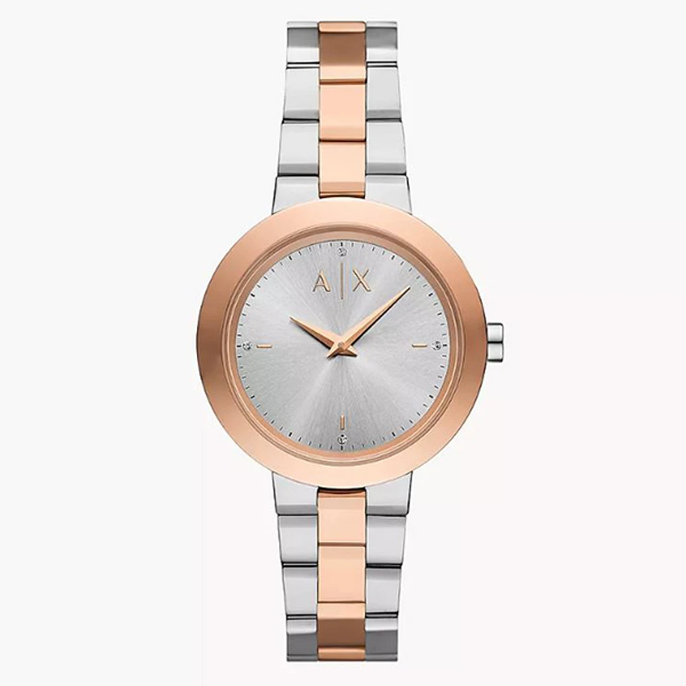 Armani Exchange Two-Hand Two-Tone Stainless Steel Watch