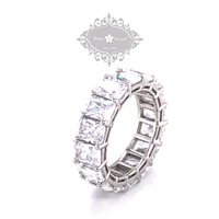 Sterling Silver Cubic Zirconia Eternity Ring