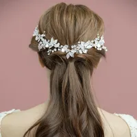 Bridal Silver leaf Hair Vine 142064