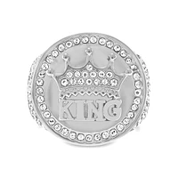 Men's Stainless Steel King Silver Ring 145049