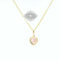 10k Yellow Gold Cubic Zirconia Heart Pendant 153725
