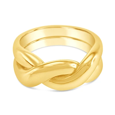 Gold Plated Sterling Silver Twist Ring 152329