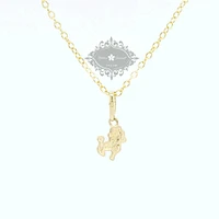 10k Yellow Gold Cubic Zirconia Dog Pendant 153729
