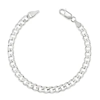 Sterling Silver 6mm Cuban Link 7.5" Bracelet 142970