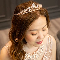 Bridal Rosegold Cubic Zirconia Tiara