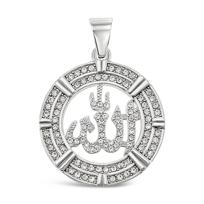 Stainless Steel Silver Allah Pendent