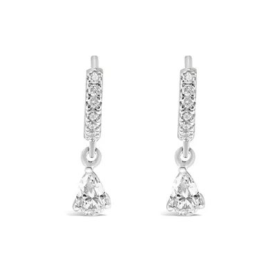 Sterling Silver Cubic Zirconia Huggie Earrings 132618