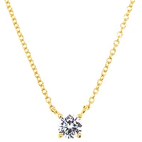 Gold Plated Sterling Silver Cubic Zirconia Round  8Heart 8Arrow Necklace 143473