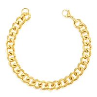 Stainless Steel Gold 9mm Cuban Link Bracelet 152988