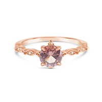 Rosegold Plated Sterling Silver Cubic Zirconia Ring