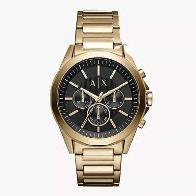 Armani Exchange Chronograph Gold-Tone Steel Watch 144224