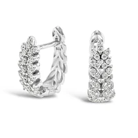 Sterling Silver Cubic Zirconia Huggie Earrings 143291