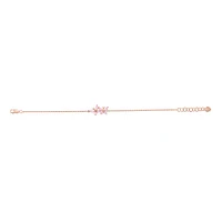 Rosegold Plated Sterling Silver Cubic Zirconia Butterfly Bracelet 146389