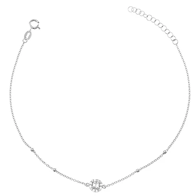 Sterling Silver Cubic Zirconia Anklet 145110