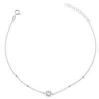 Sterling Silver Cubic Zirconia Anklet 145110