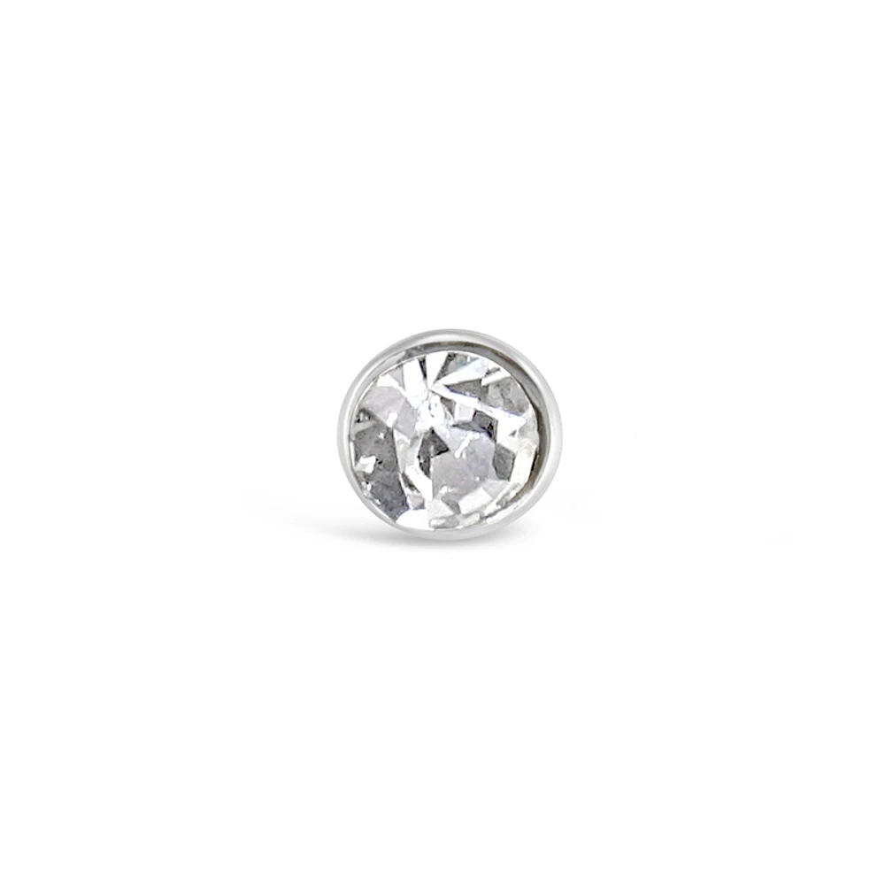 Sterling Silver Crystal 1.5mm Ball End Nose Stud 142908
