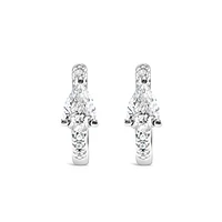 Sterling Silver Cubic Zirconia Huggie Earrings 146658