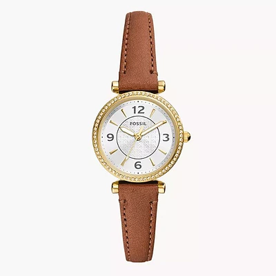 Fossil Carlie Medium Brown LiteHide Watch 151322