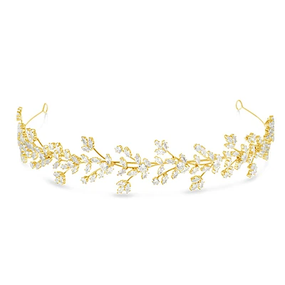 Bridal Gold Cubic Zirconia Hair Band 149223