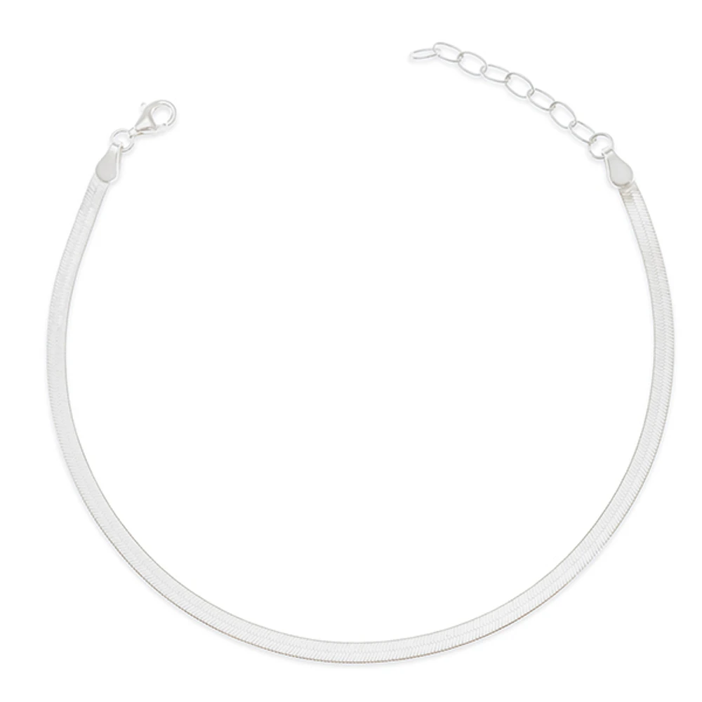 Sterling Silver 2mm Snake Anklet 149388