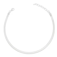 Sterling Silver 2mm Snake Anklet 149388