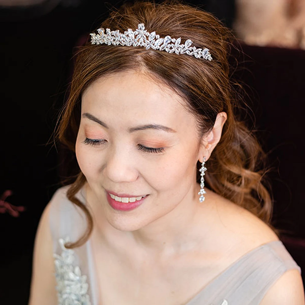 Bridal Silver Cubic Zirconia Tiara